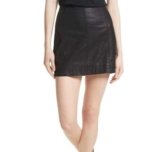 Free People Modern Femme Vegan Leather Mini Skirt